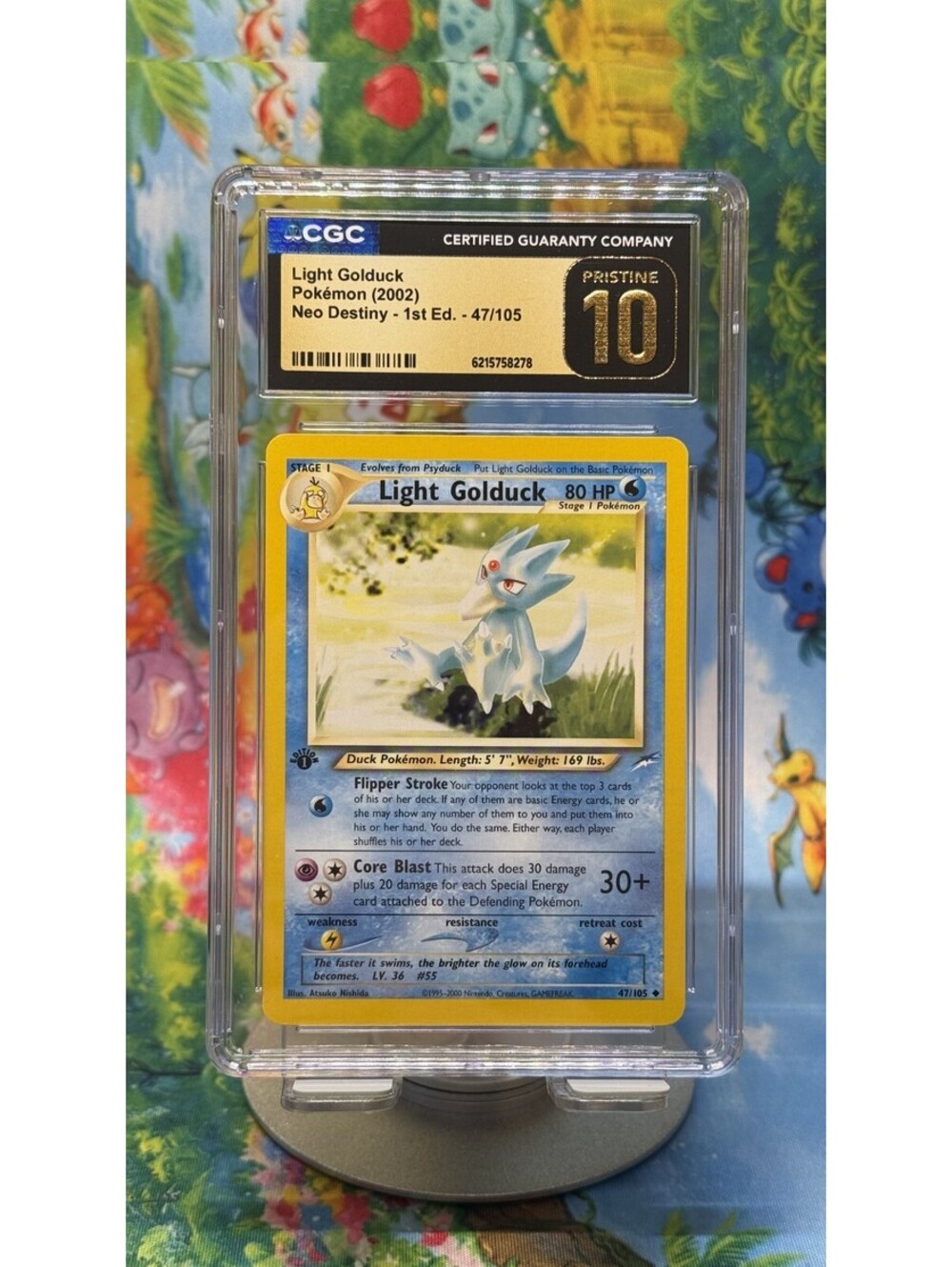 Light Golduck Neo Destiny 47/105 2002 1st Edition POP6! CGC 10 Pristine